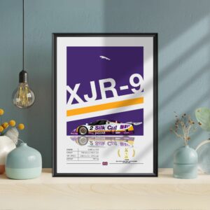 Jaguar XJR-9, Group C, Jaguar, 24h of Le Mans, Endurance Car Racing, Poster, Print, Wall Art, Vintage Car Poster Race Track Wall Art by Laurel Wreath Studios