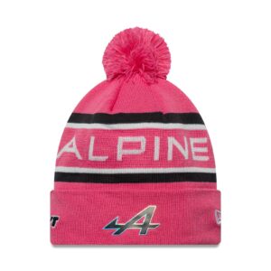 2025 Alpine Racing Team Pink Cuff Knit Beanie from the Sports Car Racing Clothing store collection.