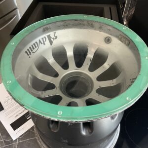 Mercedes AMG Petronas Formula 1 Team Lewis Hamilton Race Used Rear Wheel Table - 2014 Australian Grand Prix from the F1 Car Parts store collection.