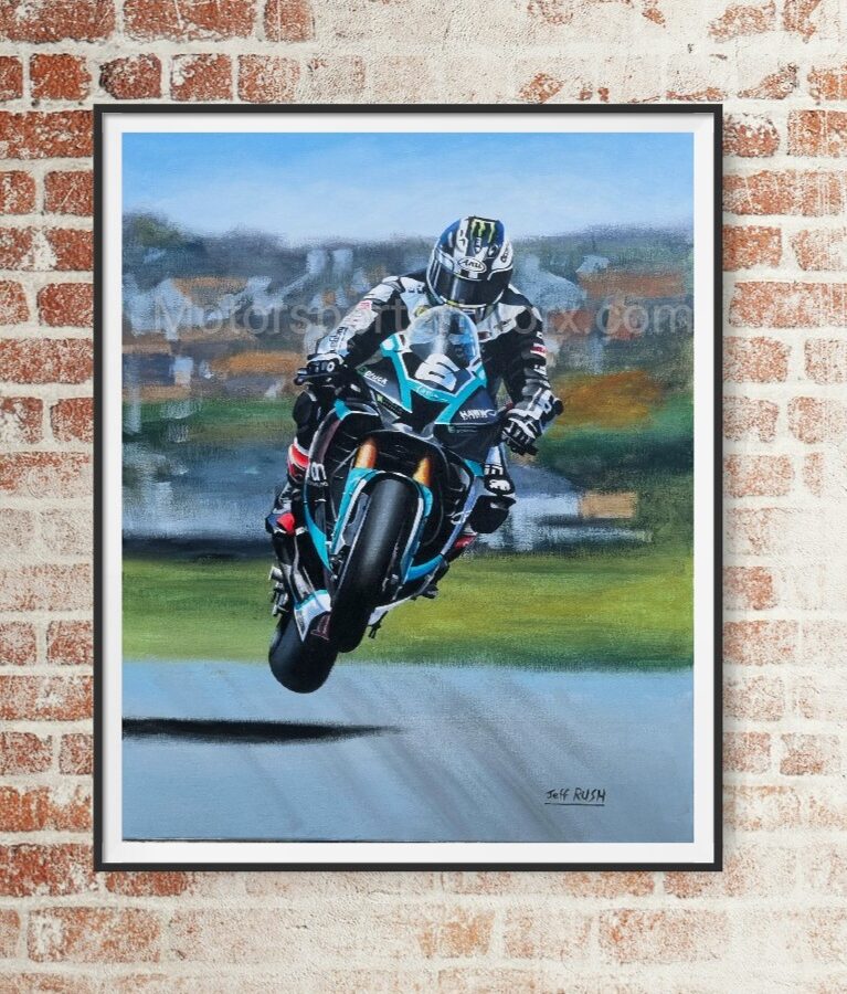 Michael Dunlop Cookstown 2023 limited edition print from the Sports Car Racing Fine Art Originals store collection.