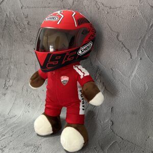 MotoGP Ducati Racing Marc Márquez helmet Race Fan Bear Teddy Gift Cub Plush MotoGP Memorabilia by ADDICT