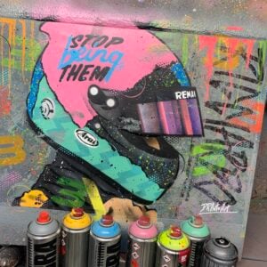 Daniel Ricciardo, Stop Being Them - Graffiti Painting from the Sports Car Racing Fine Art Originals store collection.