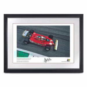Jody Scheckter signed Ferrari 312T4 lithograph, Formula 1 World Champion Sports Car Racing Gifts by The Signature Store