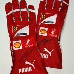 Kimi Räikkönen signed replica gloves (pair, both signed) Sports Car Racing Gifts by The Signature Store