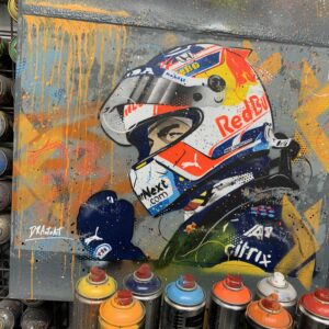 Max Verstappen, Zandvoort 2021 - Graffiti painting Max Verstappen by DRAutoArt