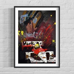 F1 Ayrton Senna & car print A3 Limited edition poster Formula one wall decor 2022 formula 1 from the Sports Car Racing Gifts store collection.