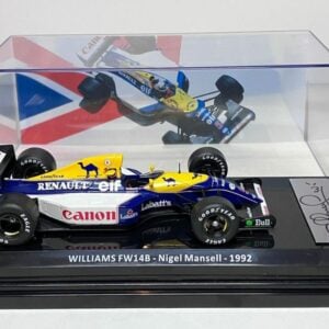 Nigel Mansell signed Williams FW14B cased 1/24 Sports Car Racing Gifts by The Signature Store