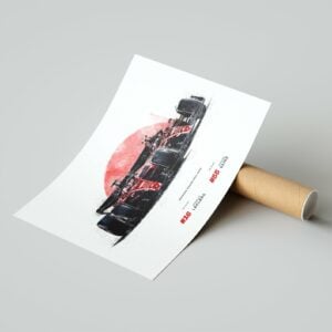 Ferrari 1-2 Bahrain Grand Prix | 2022 Formula 1 Art Print from the Race Track Wall Art store collection.