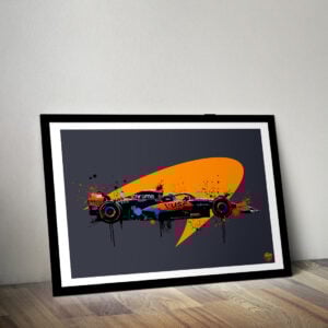 Oscar Piastri 2023 McLaren MCL60 F1 print - Various Sizes. Formula 1 Wall Art, Formula 1 poster, F1 artwork, Motorsport gift Sports Car Racing Gifts by Fueled.art