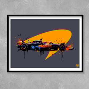Oscar Piastri 2023 McLaren MCL60 F1 print - Various Sizes. Formula 1 Wall Art, Formula 1 poster, F1 artwork, Motorsport gift Sports Car Racing Gifts by Fueled.art