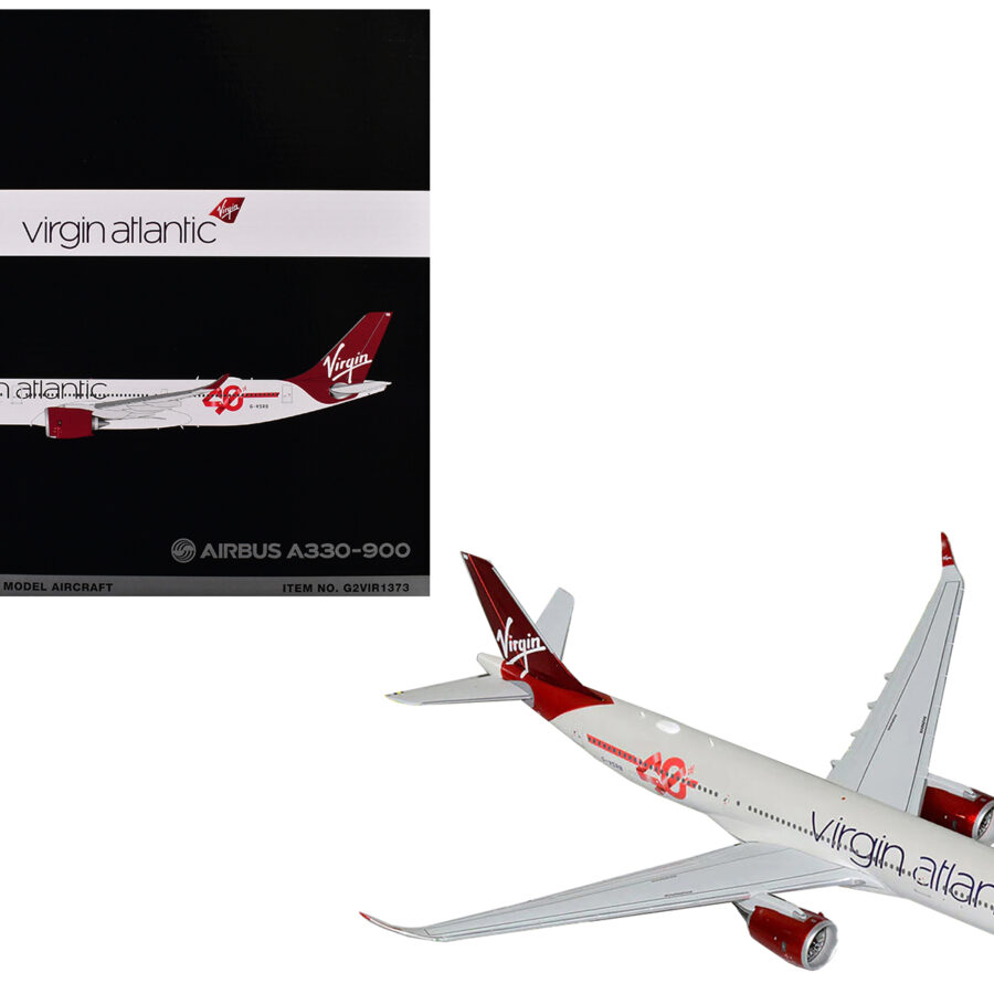 Airbus A330-900 Commercial Aircraft "Virgin Atlantic" (G-VSRB) Gray with Red Tail "Gemini 200" Series 1/200 Diecast Model Airplane by GeminiJets from the Automotive store collection.