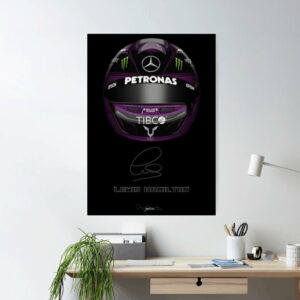 Lewis Hamilton 2020 Black Helmet Print - Scuderia GP from the F1 Helmets store collection.