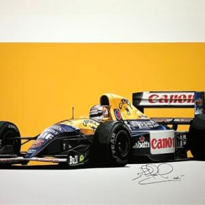 Nigel Mansell signed Williams FW14B by Oliver Maclean Sports Car Racing Gifts by The Signature Store