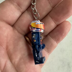 KeyRing Max Verstappen 2024 GP F1 formula grand prix pilota figura driver Super suit super helmet minifigure from the Max Verstappen store collection.