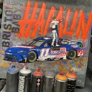 Denny Hamlin, Bristol, NASCAR 2024 - Graffiti painting from the GPBox store.