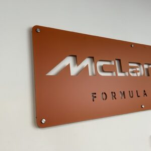 Formula One - Feature Wall Decor - Steel Logo - 490x165mm Race Car Wall Art by #44SportsDesigns