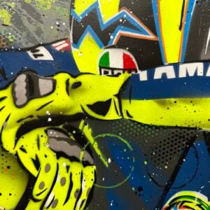 Valentino Rossi, Welkom 2004 - Graffiti painting from the Sports Car Racing Gifts store collection.