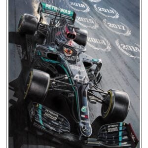 Still Rising - Lewis Hamilton Mercedes AMG F1 W11 2020 from the Sports Car Racing Fine Art Originals store collection.