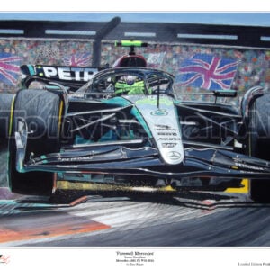 Farewell Mercedes - Lewis Hamilton Mercedes AMG F1 W15 Limited Edition Art Print 2024 from the Sports Car Racing Fine Art Originals store collection.