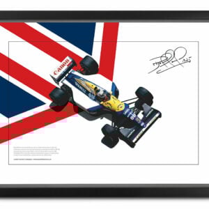 Nigel Mansell signed Williams Formula 1 'Red 5' lithograph Sports Car Racing Gifts by The Signature Store