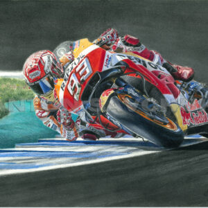 Marc Marquez MotoGp World Champion, Original art Sports Car Racing Gifts by Anton Savchuk