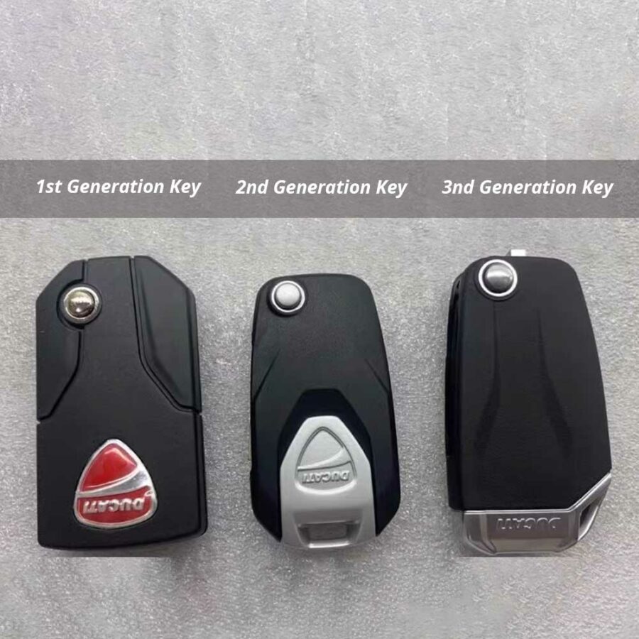 Ducati Multistrada V4 & Diavel 1260 3rd Gen Key Leather Case – Premium Stitched Leather with Attached Lanyard, Custom Colors from the MotoGP Memorabilia store collection.