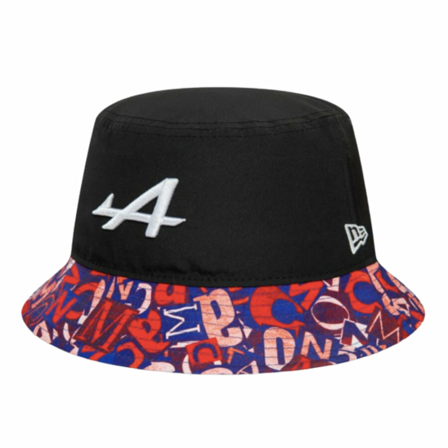 2024 Alpine Racing Monaco Tapered Bucket Hat (Black) - Large - One Size from the Race Track Wall Art store collection.