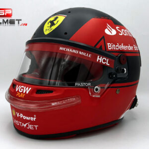 Charles Leclerc 2023 Canadian GP Gilles Villeneuve tribute Helmet Ferrari F1 F1 Helmets by GPHelmet