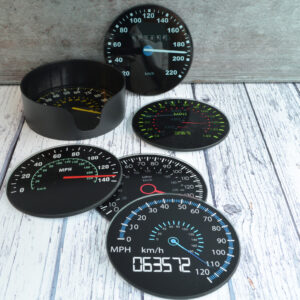 Set of 6 Speedometer Glass Coasters Vintage by Me and My Car
