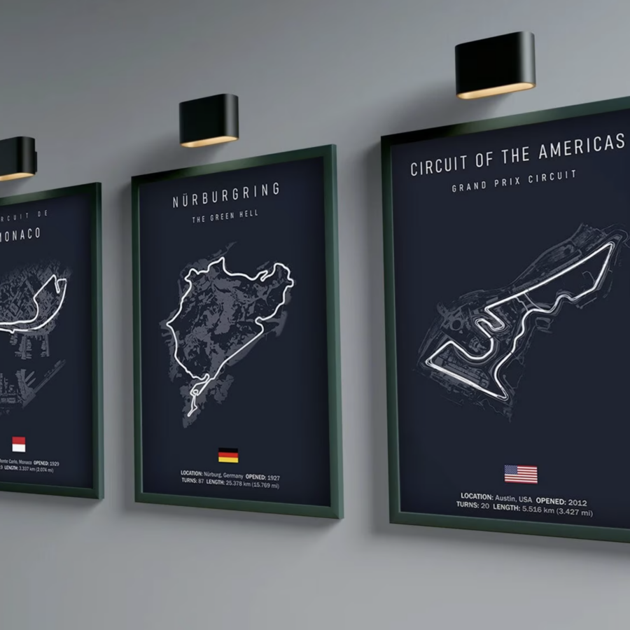 Race Track Wall Art Formula 1 Deco Print without Frame from the Race Track Wall Art store collection.