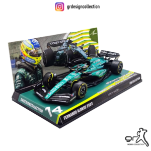 Fernando Alonso - Aston Martin AMR23 - Brazilian GP 2023 / 1:43 Race Track Wall Art by grdesigncollection
