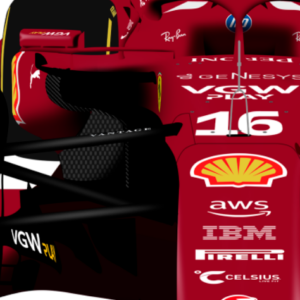 Charles Leclerc Lewis Hamilton Ferrari SF25 2025 F1 Print - Scuderia GP from the Sports Car Racing Fine Art Originals store collection.